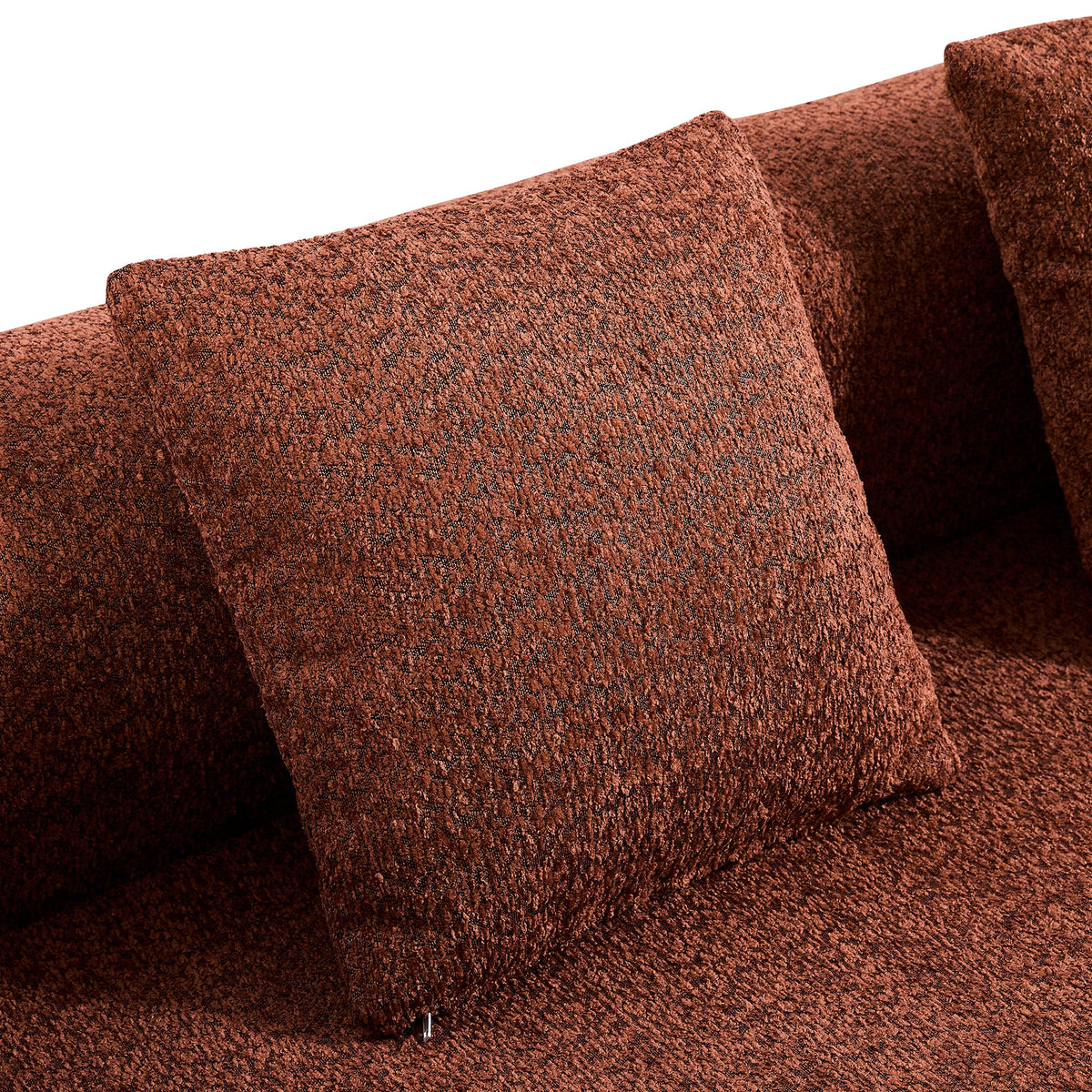 110-inch Modern Curved L-Shaped Modular Sectional Sofa in brown textured fabric by HouseOfZazla on Tampa Home & Garden Store