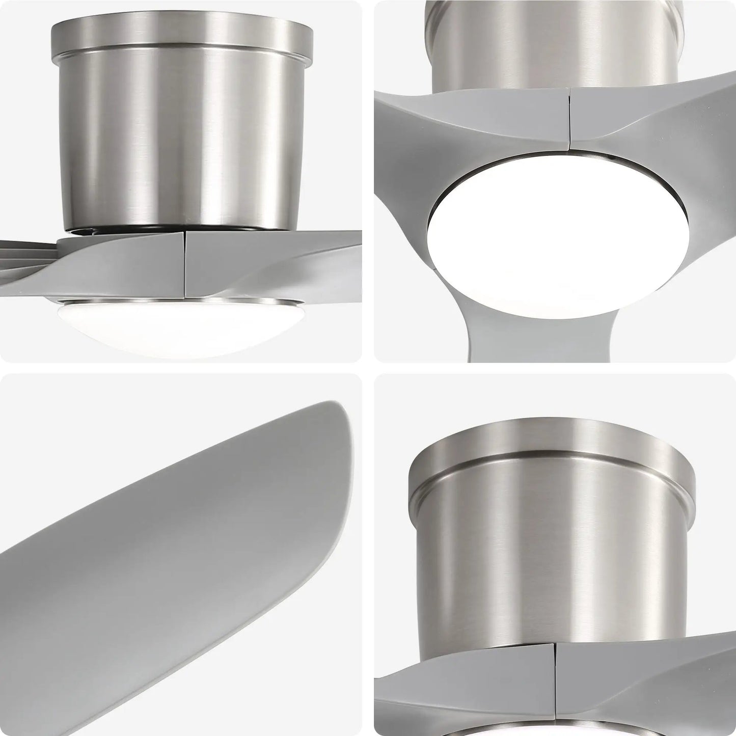 Flush Mount Ceiling Fan with Dimmable Led Light