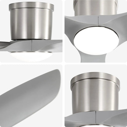 Flush Mount Ceiling Fan with Dimmable Led Light