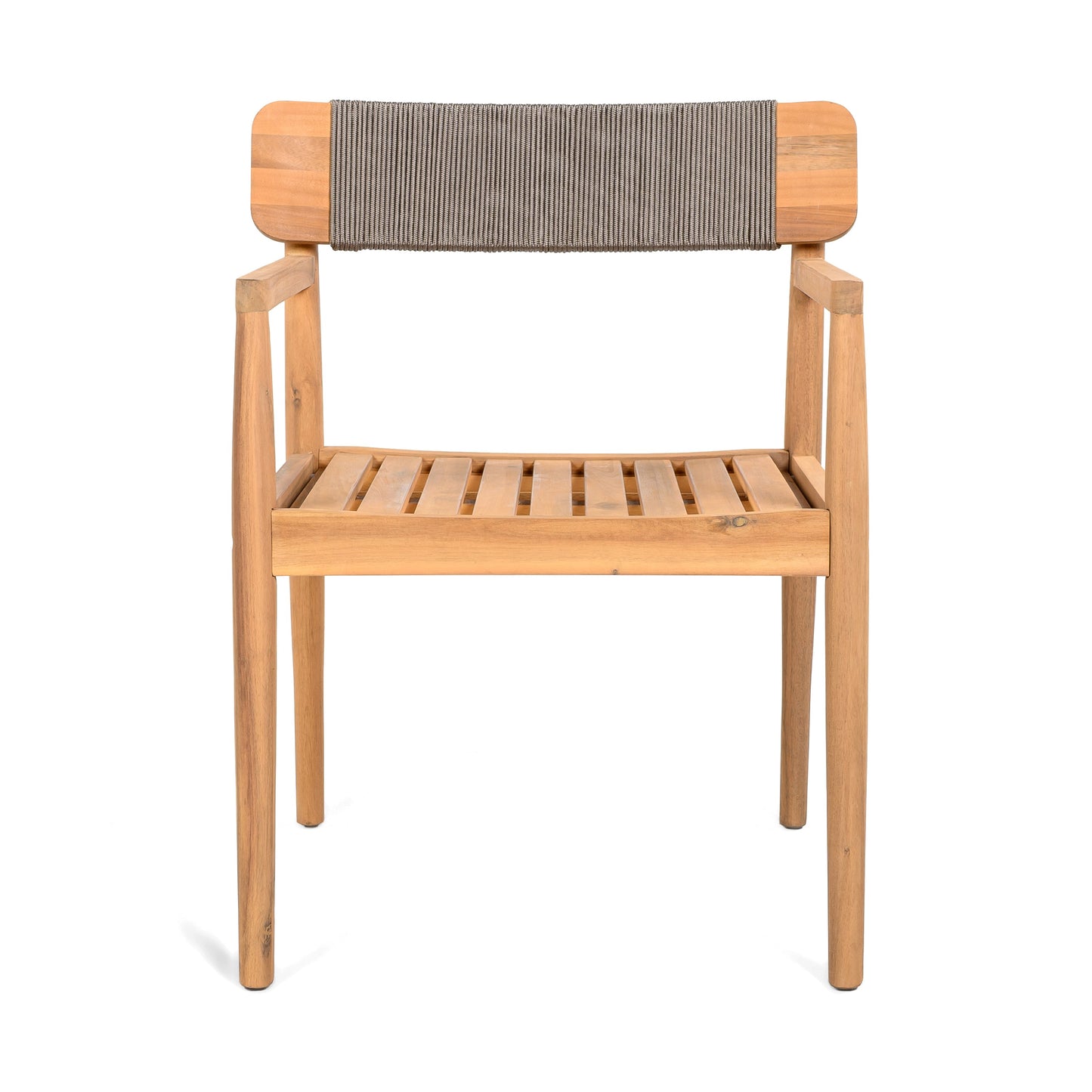 Acacia Wood Outdoor Dining Chairs with Arms