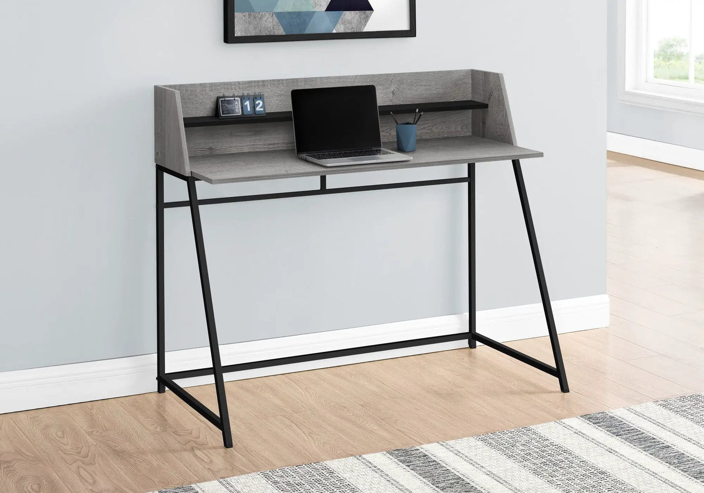 Marble Look Computer Desk for Home Office