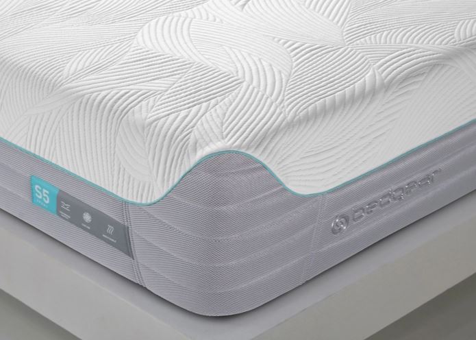 Queen Mattress BedGear S5 Performance Medium Comfort by HouseOfZazla with turquoise edge piping S5 label on Tampa Home & Garden Store