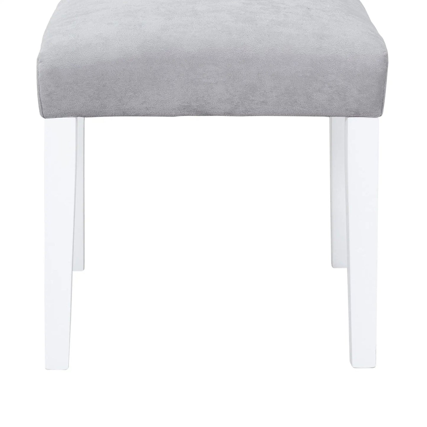 Ariya dining chair gray upholstered seat with white legs, Unique Piece Furniture chair set on Tampa Home & Garden Store