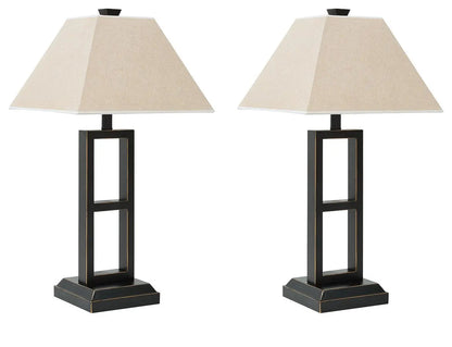 Deidra Table Lamp Set of 2 Rustic Metal Shade