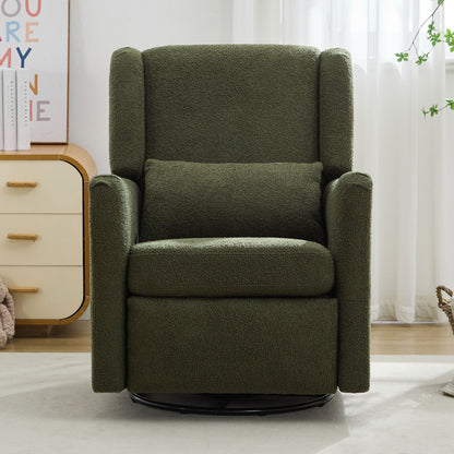 Wide Wingback Swivel Glider And Recliner
