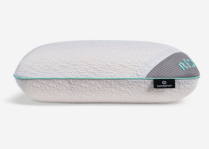 BedGear Rise Multiposition Pillow backrest cream textured cover teal piping gray mesh panel on Tampa Home & Garden Store