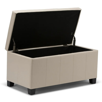 Dover Upholstered Storage Ottoman Bench with Lid