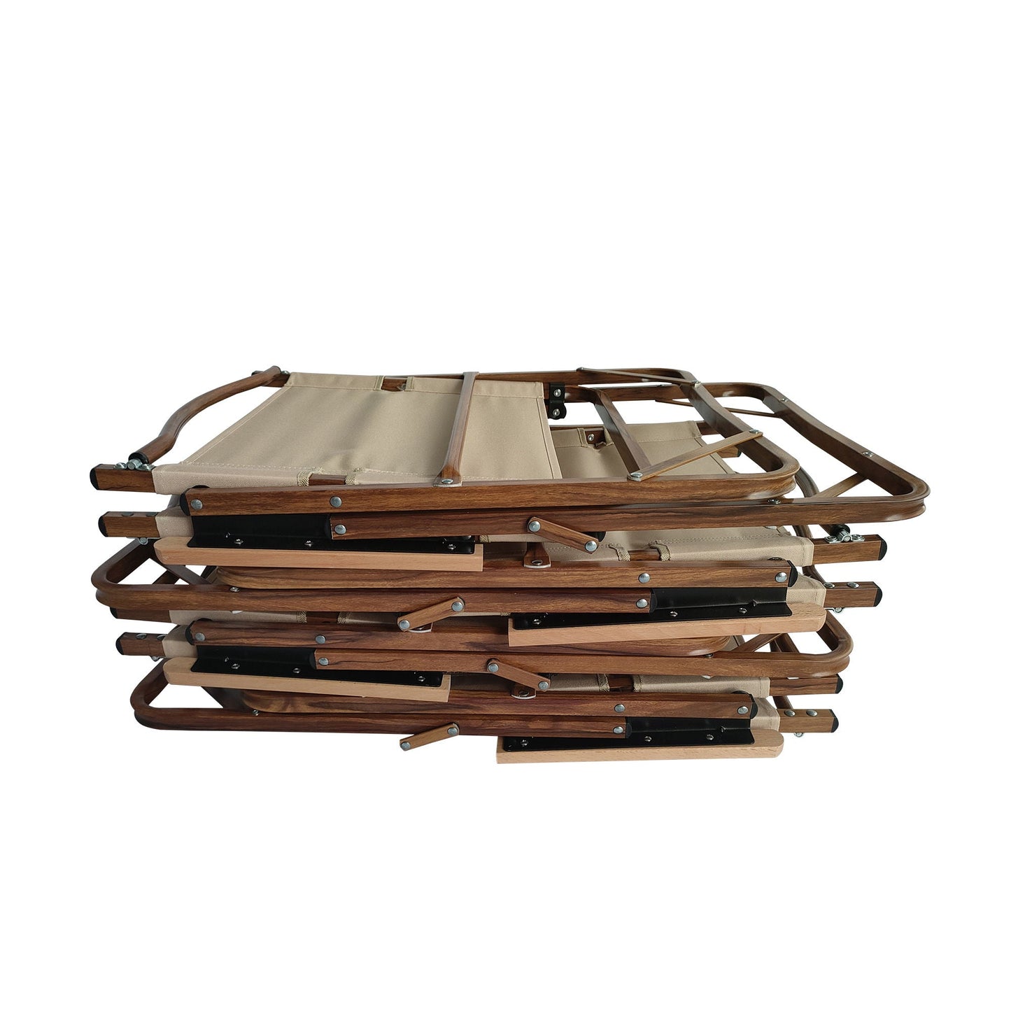 Foldable And Portable Chair Set Of Four Brown
