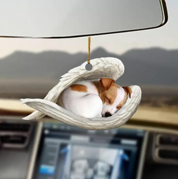 Car Pendant Sleeping Dog Angel Decor Hanging