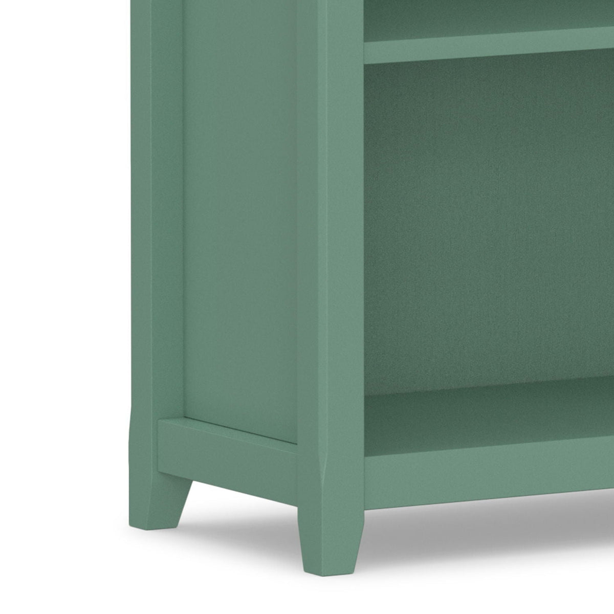 Amherst wooden bookcase with adjustable shelves in teal green finish, HouseOfZazla bookcase on Tampa Home & Garden Store