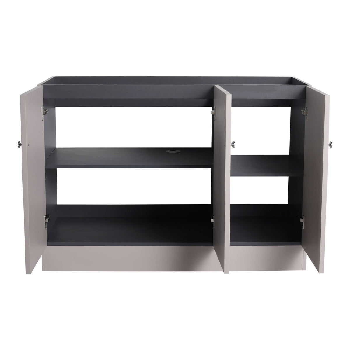 Freestanding bathroom vanity frame in dark gray with soft-close doors HouseOfZazla on Tampa Home & Garden Store