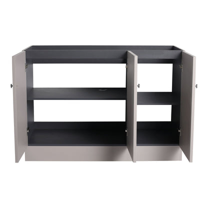 Freestanding bathroom vanity frame in dark gray with soft-close doors HouseOfZazla on Tampa Home & Garden Store