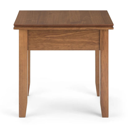 Artisan Handcrafted End Table by Unique Piece Furniture, walnut wood top with legs on Tampa Home & Garden Store