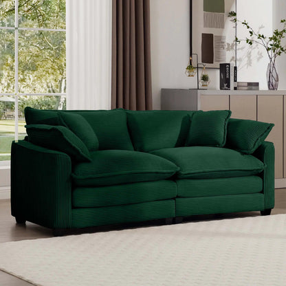 Modern 2 Seater Loveseat with 4 Pillows Elegance