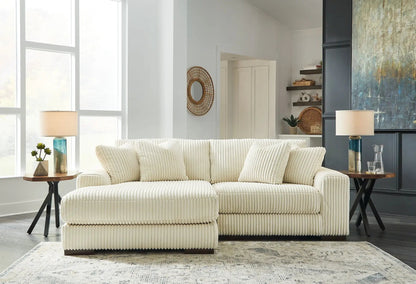 Lindyn Sectional Sofa with Cord Upholstery