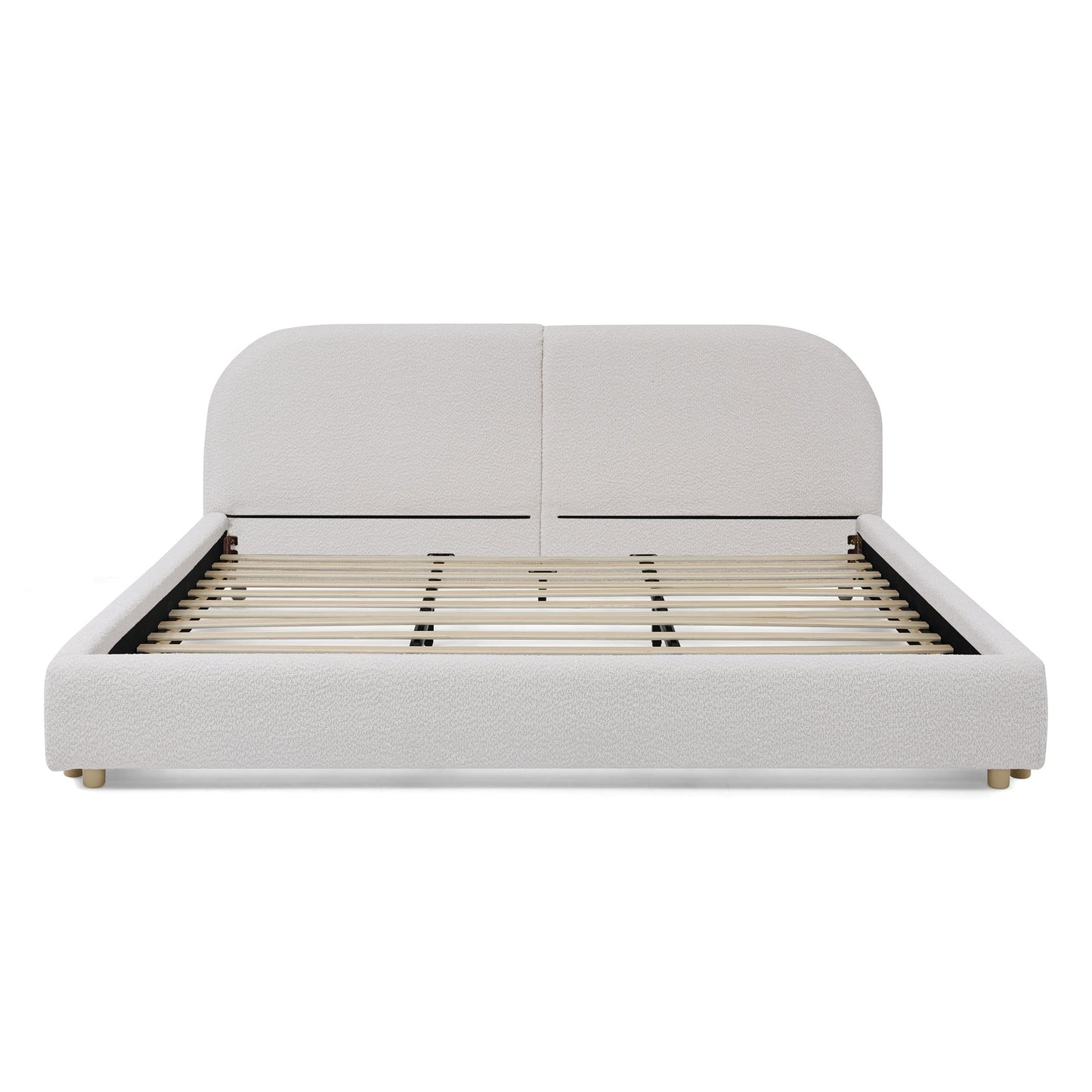 Modern King Size Bed and Upholstered Headboard