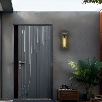 Textured Metal Porch and Rustproof Outdoor Lights