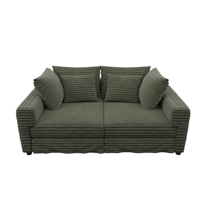 Convertible Sofa With Deep Seat and Pillows