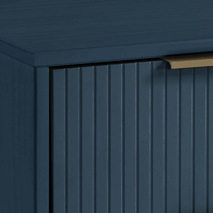 Granville nightstand with 2 drawers in dark blue solid wood by HouseOfZazla on Tampa Home & Garden Store
