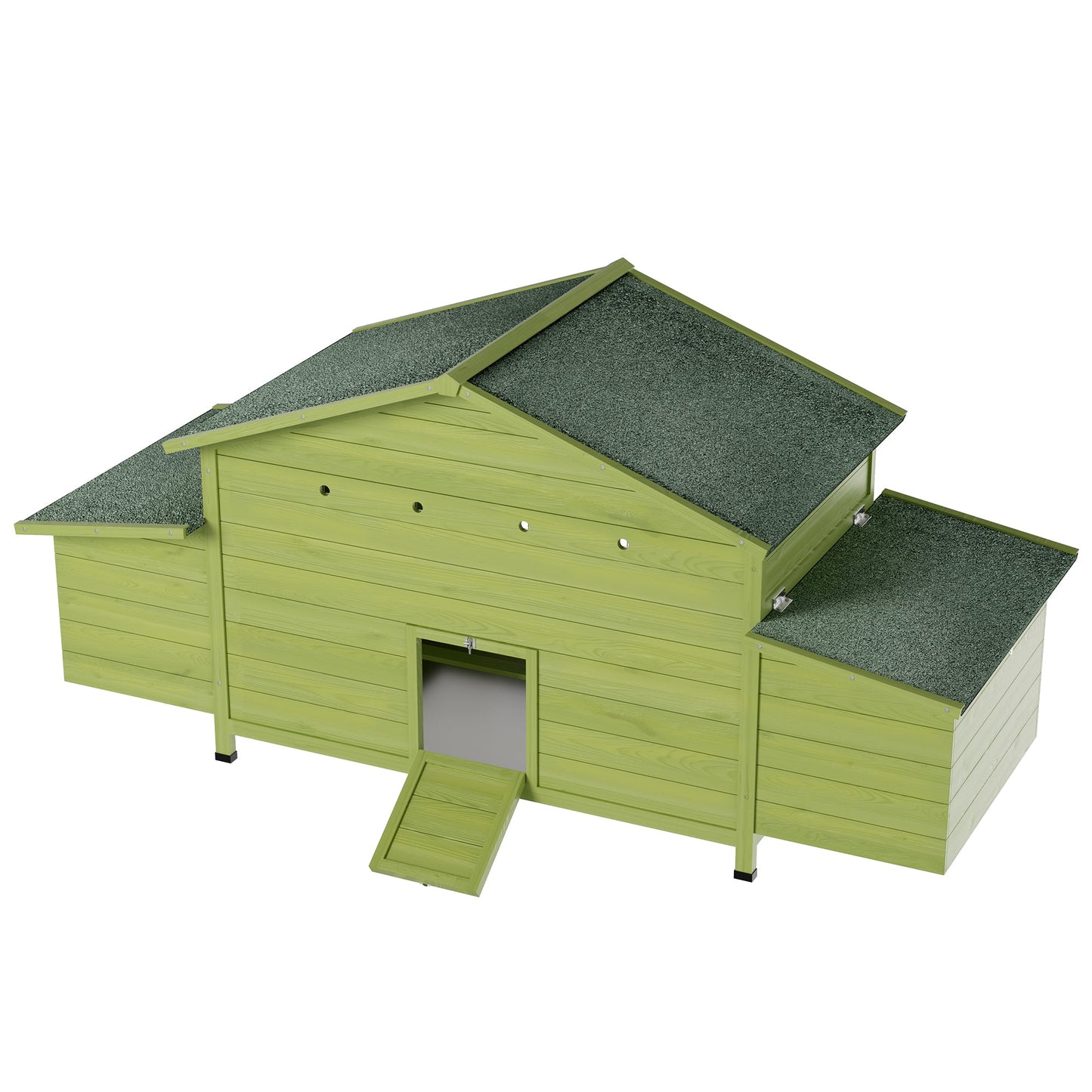 Wooden Chicken Coop with Nesting Boxes and Perch