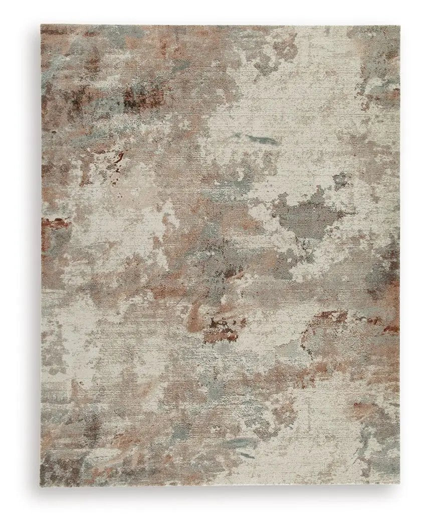 Jadenburg area rug, abstract beige rust and gray pattern, Unique Piece Furniture on Tampa Home & Garden Store