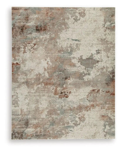 Jadenburg area rug, abstract beige rust and gray pattern, Unique Piece Furniture on Tampa Home & Garden Store