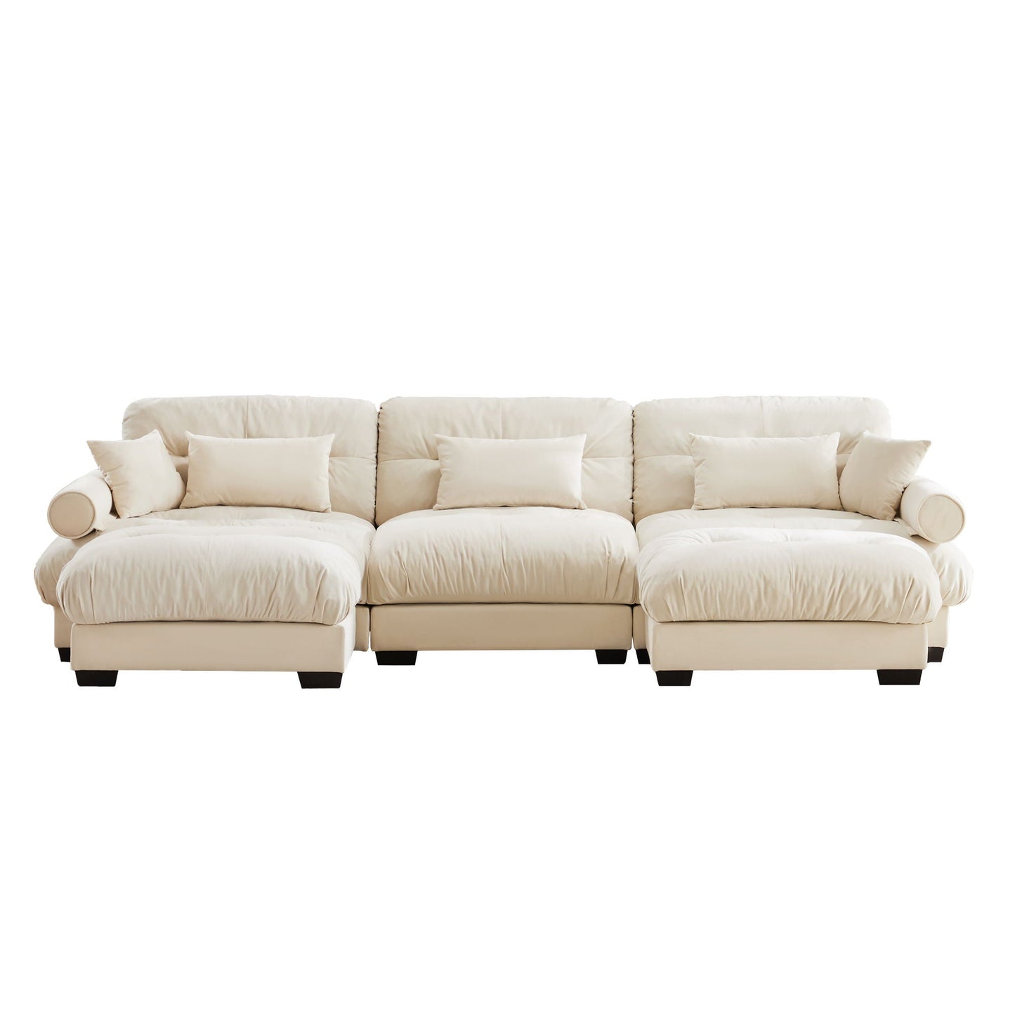 Oversized Modular Sofa with Movable Ottoman