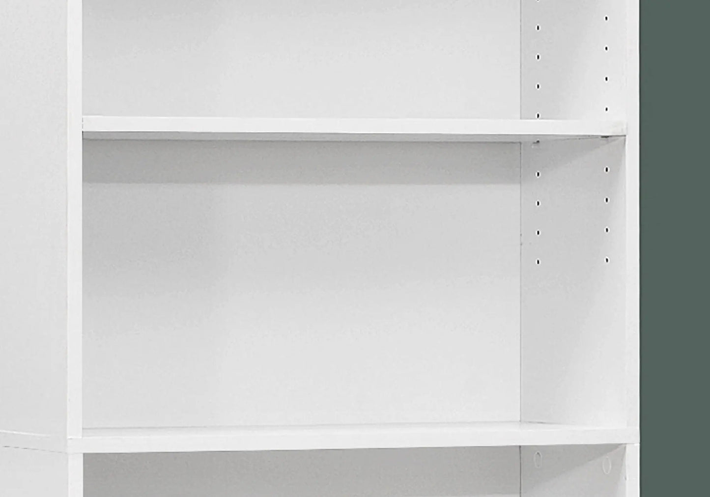 White six-tier transitional office bookcase with adjustable shelves by Unique Piece Furniture on Tampa Home & Garden Store