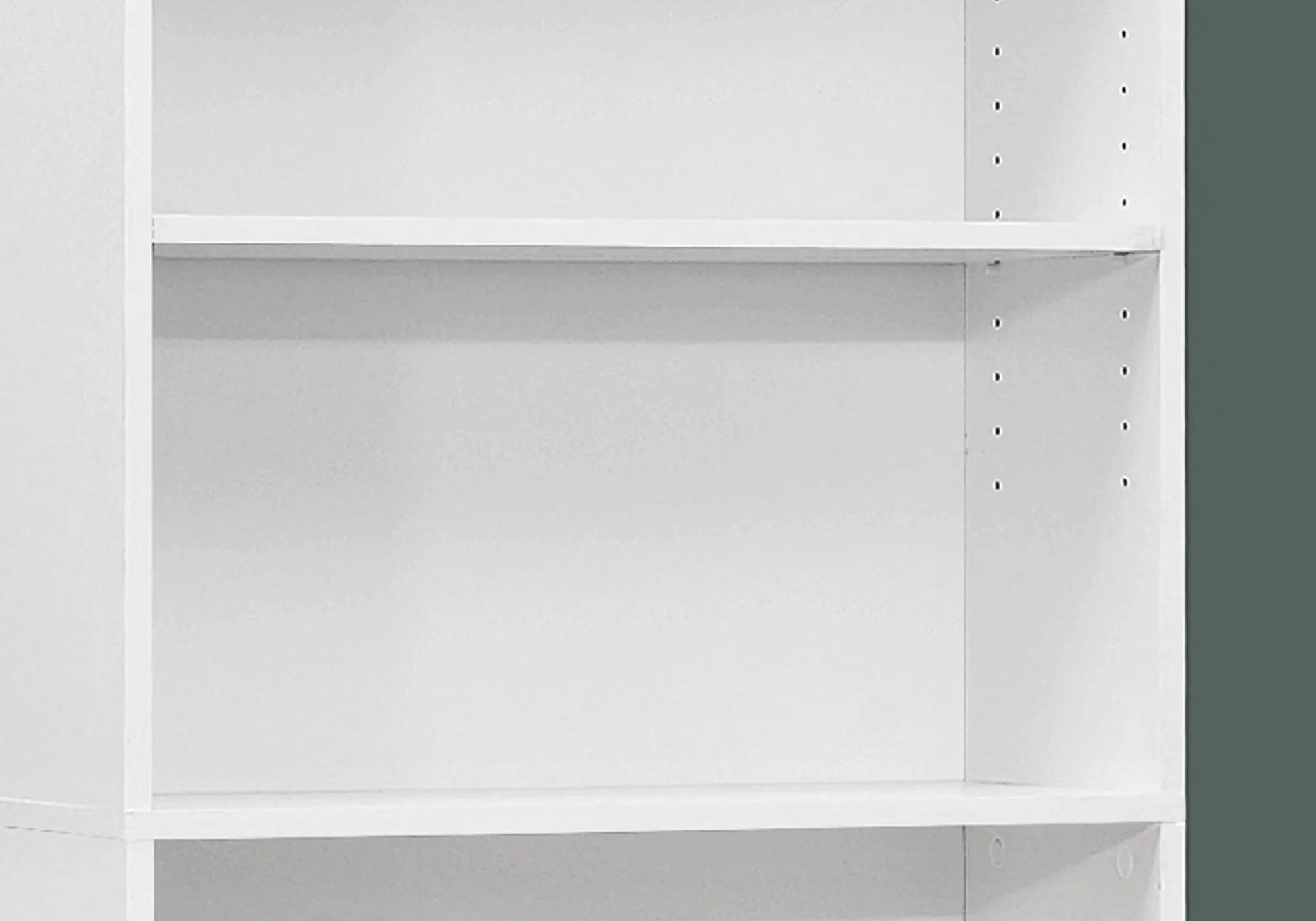 White six-tier transitional office bookcase with adjustable shelves by Unique Piece Furniture on Tampa Home & Garden Store