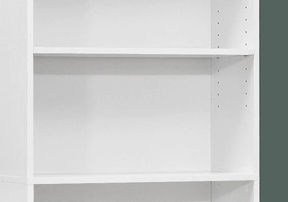 White six-tier transitional office bookcase with adjustable shelves by Unique Piece Furniture on Tampa Home & Garden Store