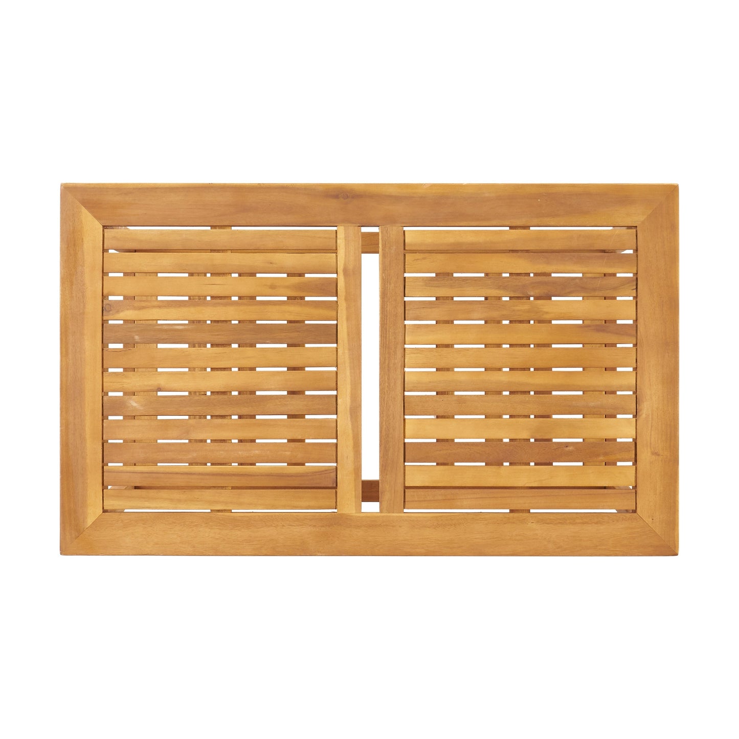 Caydon 2 Club Chairs + Table outdoor set in natural wood, slatted frames, 2 chairs on Tampa Home & Garden Store
