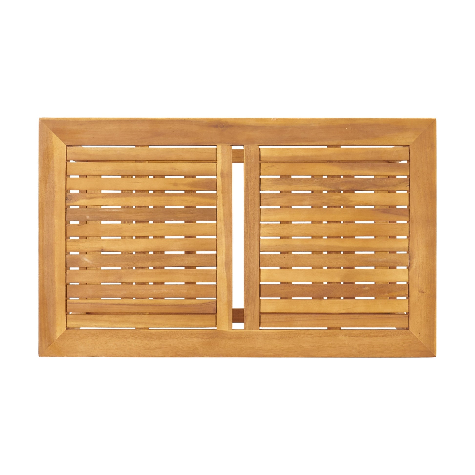 Caydon 2 Club Chairs + Table outdoor set in natural wood, slatted frames, 2 chairs on Tampa Home & Garden Store