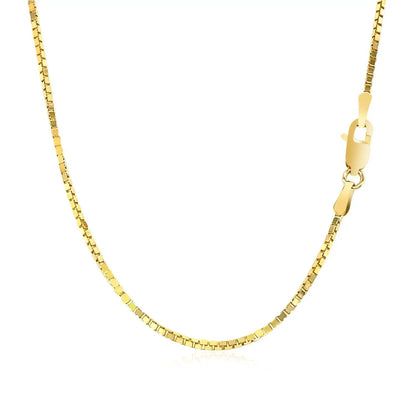 14k yellow gold classic box chain necklace 1.1mm with lobster clasp by Bids.com on Tampa Home & Garden Store