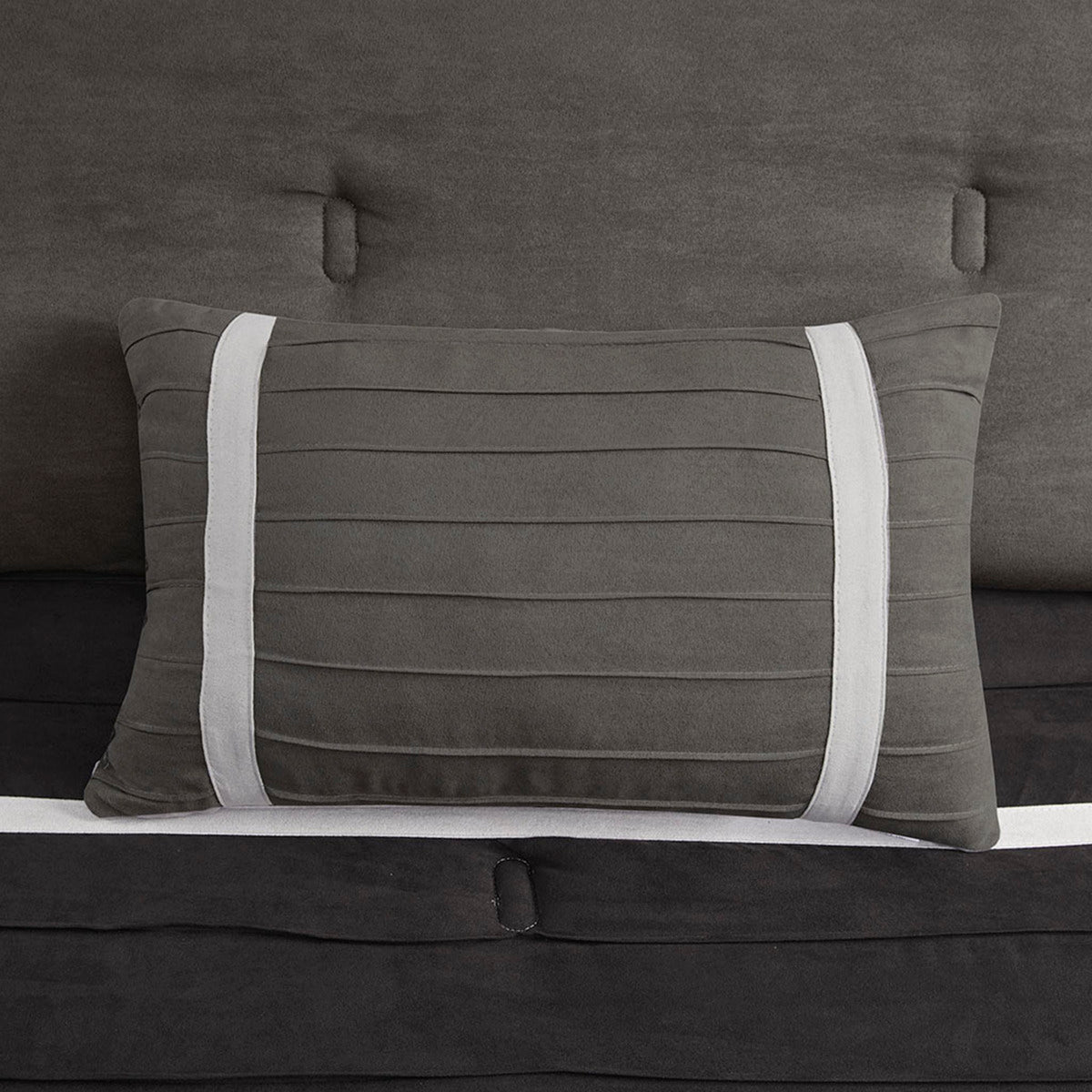 Black Faux Suede Comforter Set and Shams King