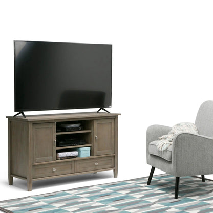 Warm Shaker TV Media Stand Handcrafted Wood