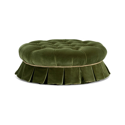 Roquefort 24.5-inch Dog Sofa Bed olive velvet tufted cushion with pleated skirt HouseOfZazla on Tampa Home & Garden Store