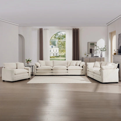 Elegant Sectional Sofa Set with Deep Seats