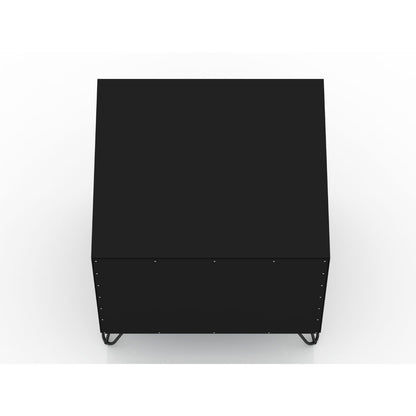 2 Drawer Nightstand black finish with durable splayed legs by HouseOfZazla on Tampa Home & Garden Store