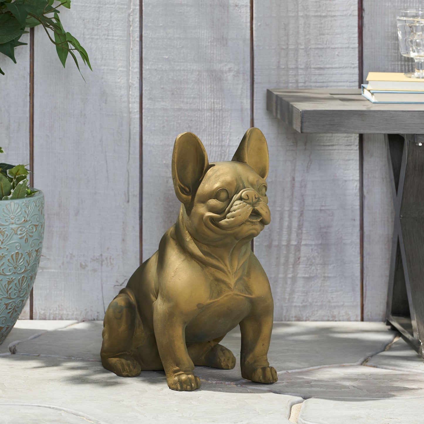 French Bulldog Outdoor Statue for Home and Yard