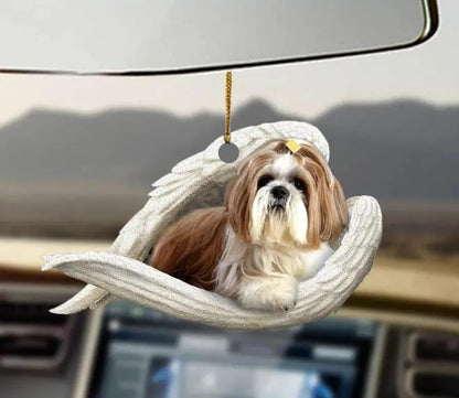 Car Pendant Sleeping Dog Angel Decor Hanging
