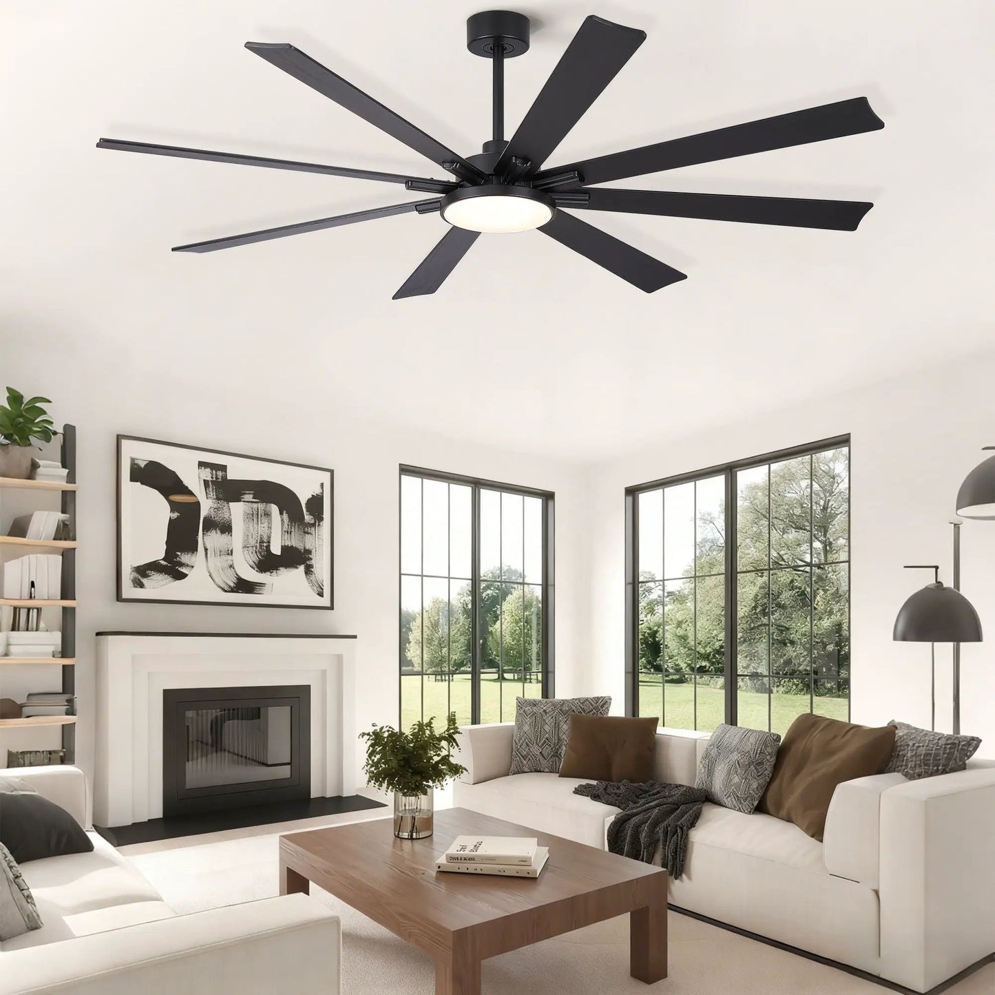 Large Ceiling Fan Dimmable LED Light and Remote