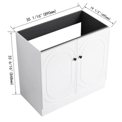 Modern Freestanding Vanity with Soft Close Doors
