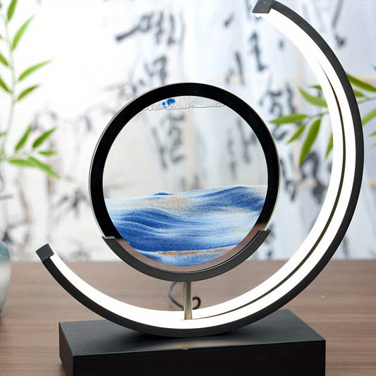 Sandscape Hourglass Table Lamp – Moving Sand Art LED Gift Light for Decor - Tampa Home & Garden Store