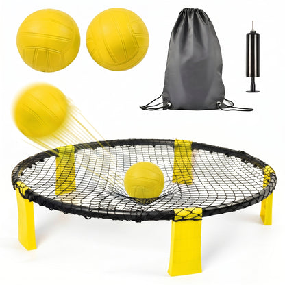 Complete outdoor roundnet family game set