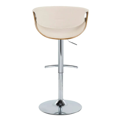 Curvo Mid Century Barstool with Swivel Seat