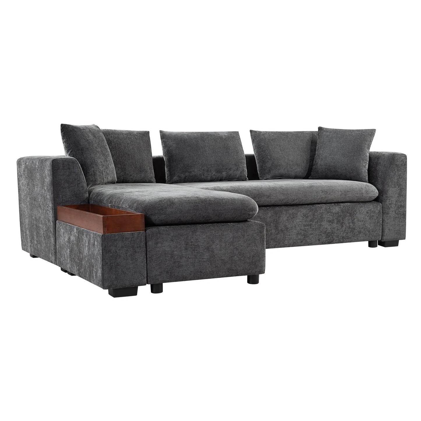Modern L Shaped Sectional Sofa with Storage