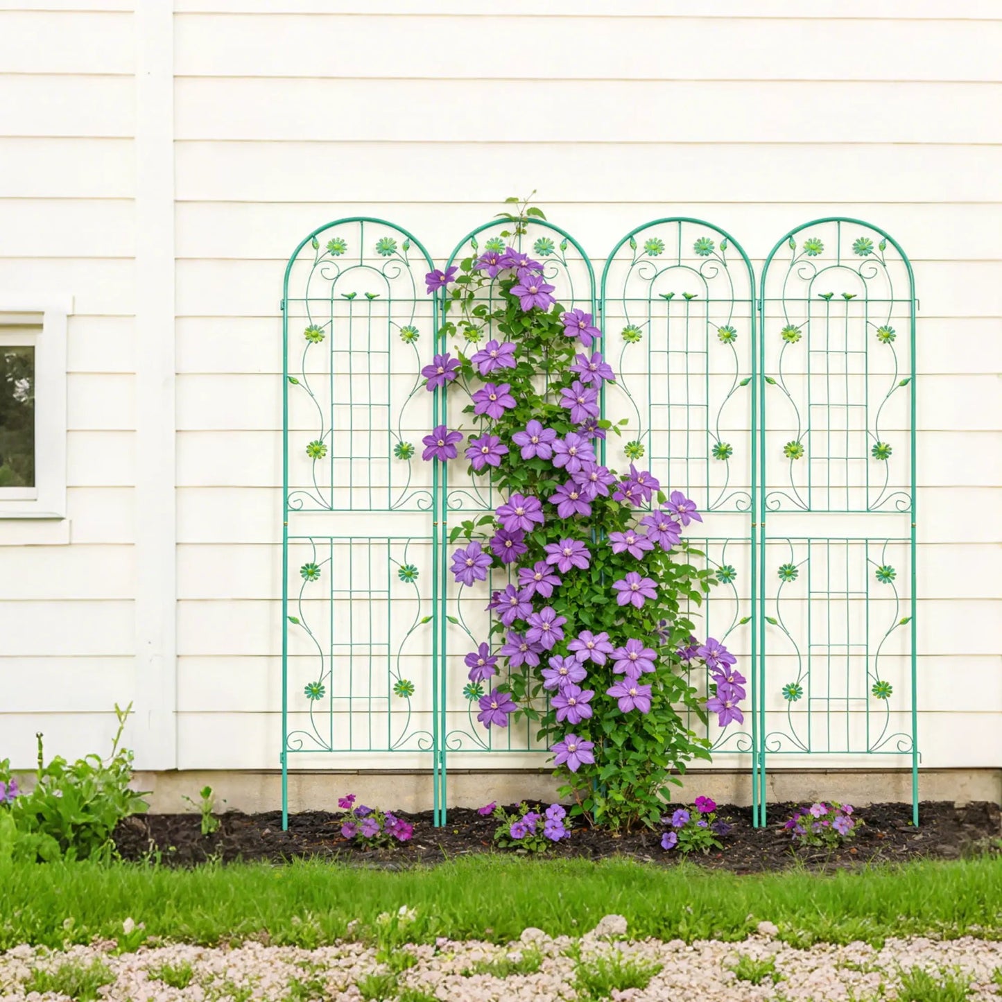 Metal Garden Trellis for Climbing Plants Outdoor