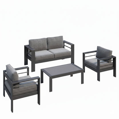 All Weather Iron Patio Set and Thick Cushions