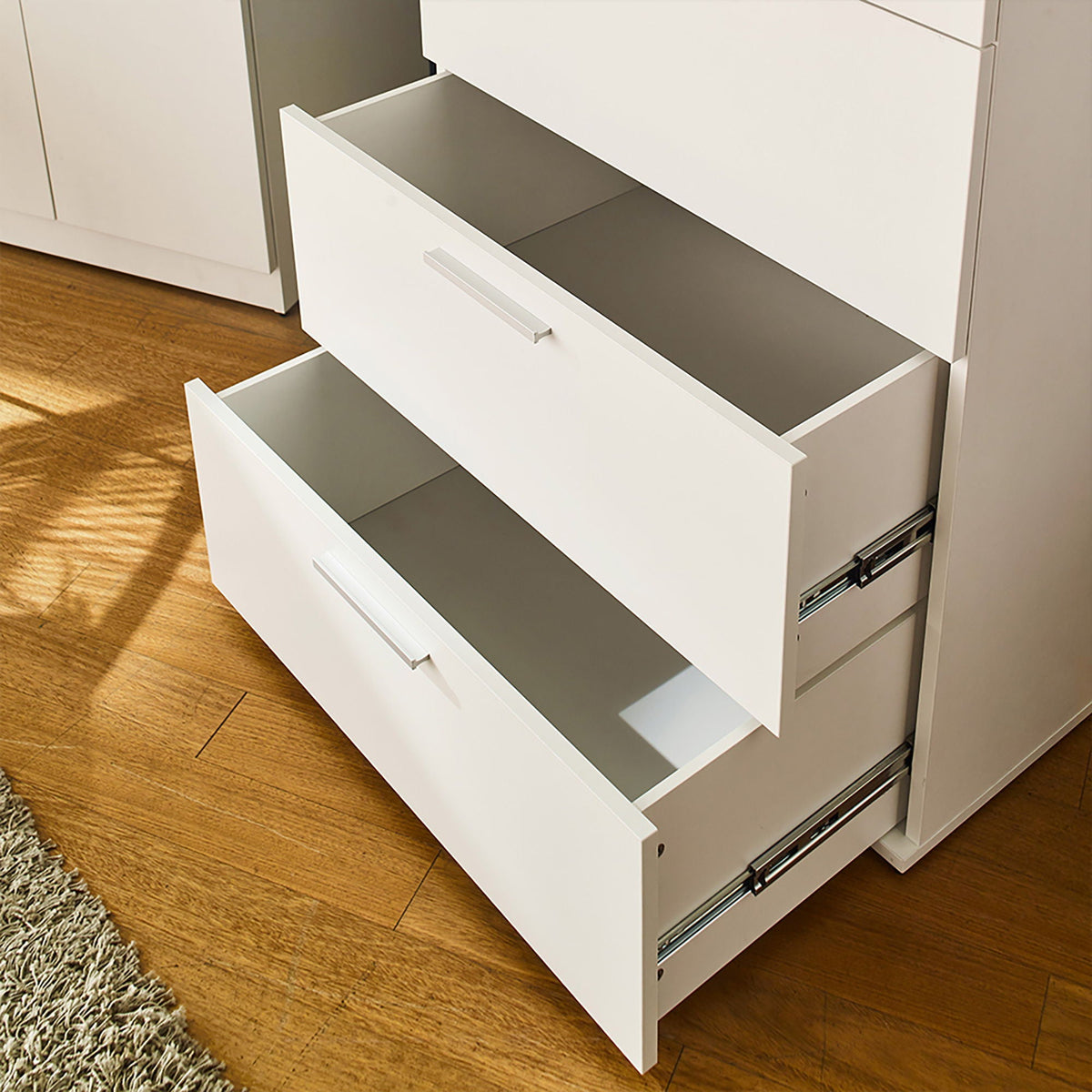 Oliver Farmhouse Jumbo Chest 4-Drawer Storage, white finish accent chest by HouseOfZazla on Tampa Home & Garden Store