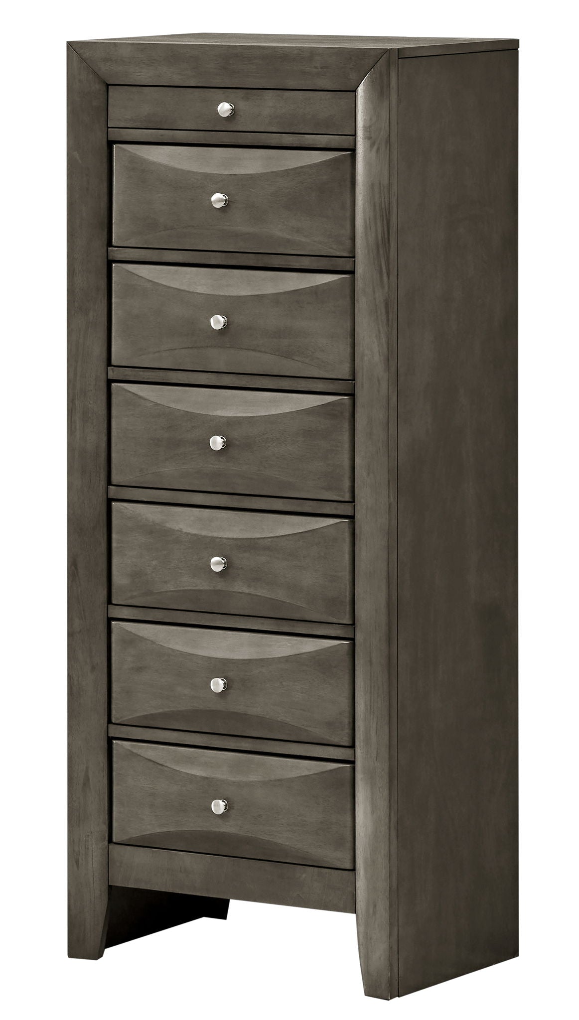 7 Drawer Lingerie Chest in dark brown wood with silver knobs by HouseOfZazla on Tampa Home & Garden Store